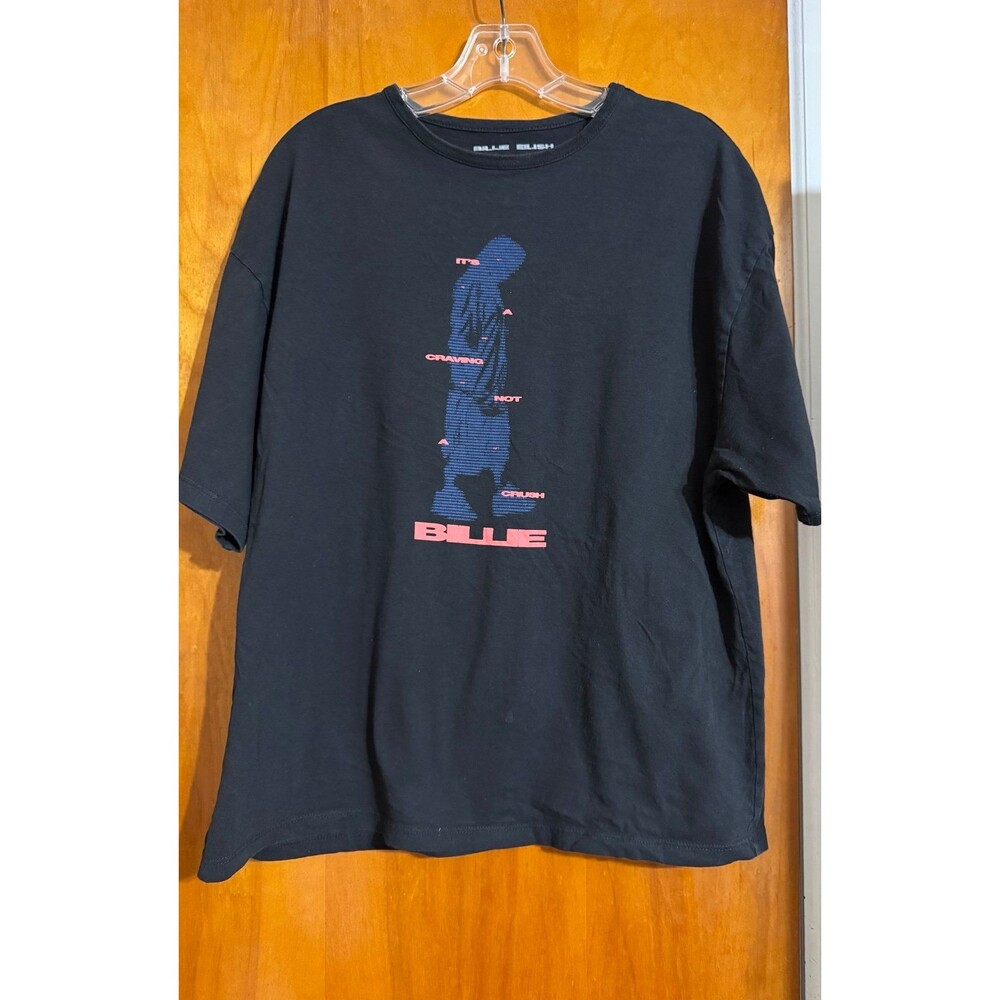 Billie Eilish T-Shirt Size M Black Craving Not A Crush Graphic Music Tee